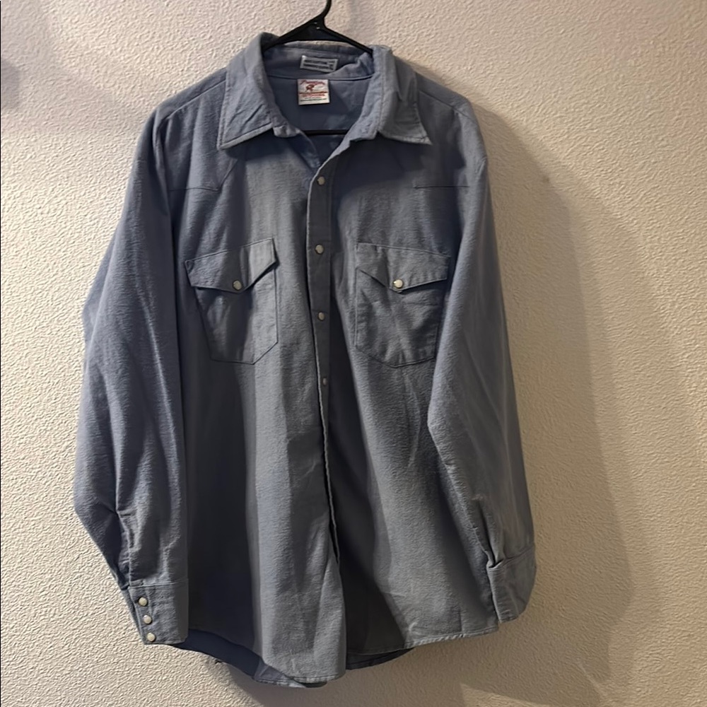 Vintage Prentiss Outdoors Blue Button-Up Shirt size XL
